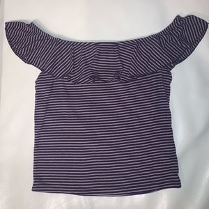 Purple, striped crop top (American Eagle)💜